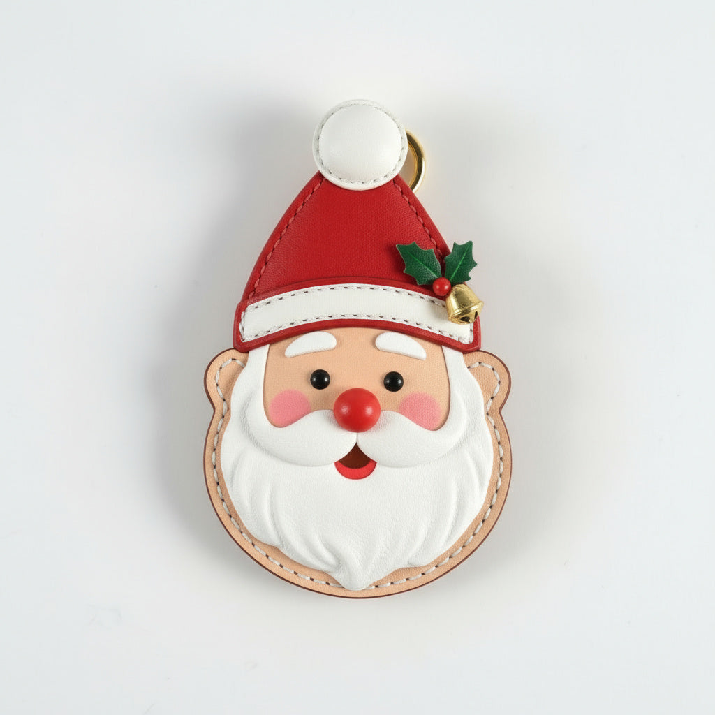 Santa Claus Leather Charm