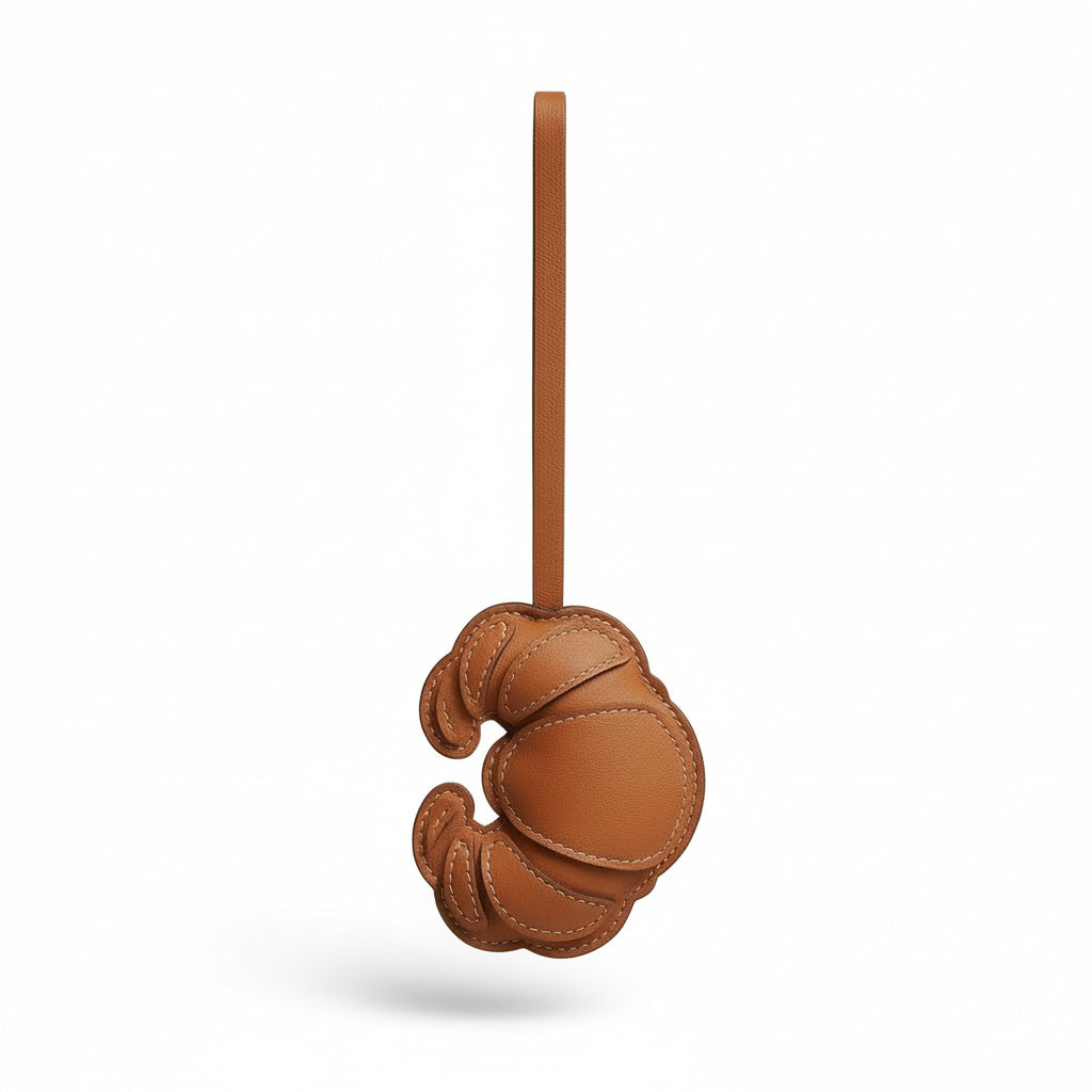 Croissant Leather Charm