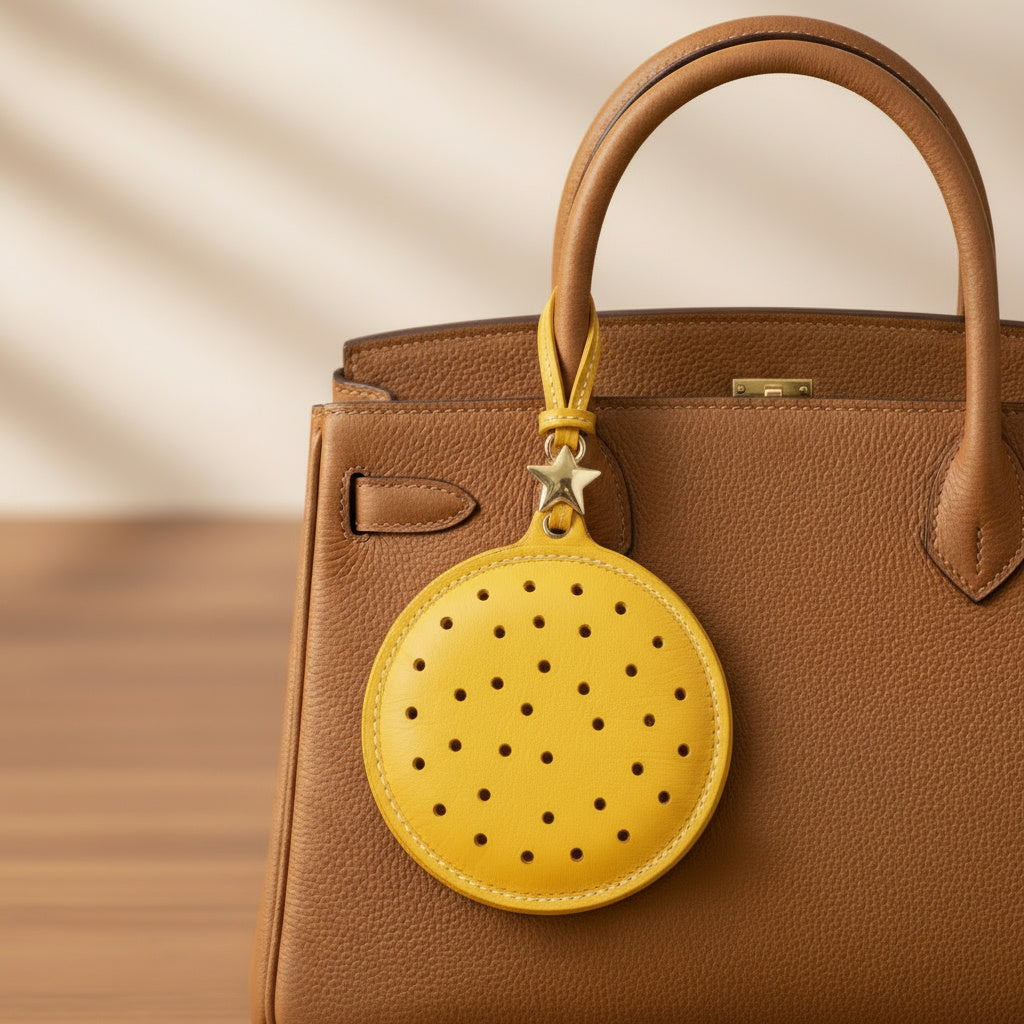 Pickleball Ball Leather Charm