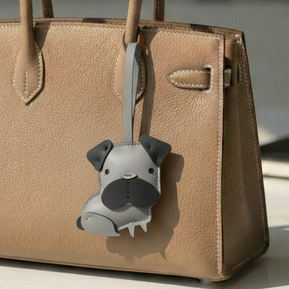 Pug Dog Leather Charm