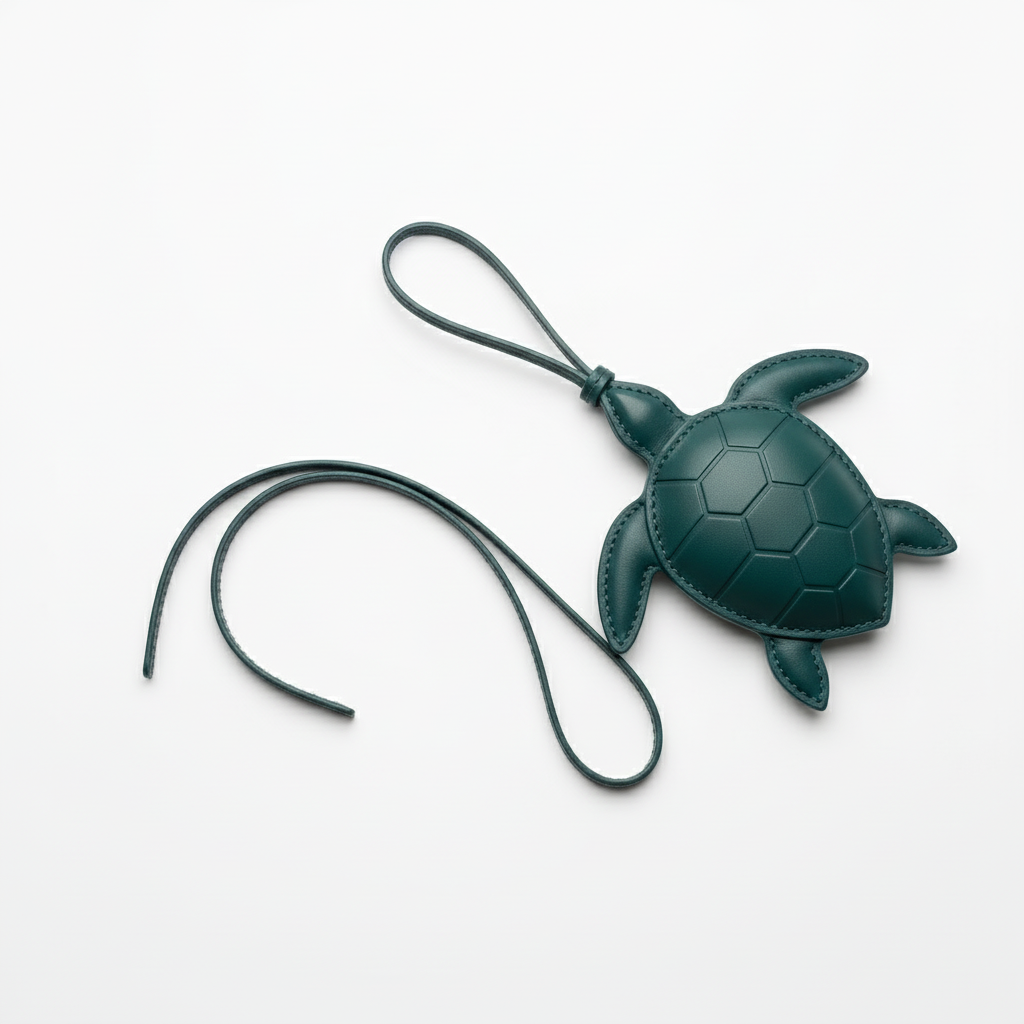 Sea Turtle Leather Charm