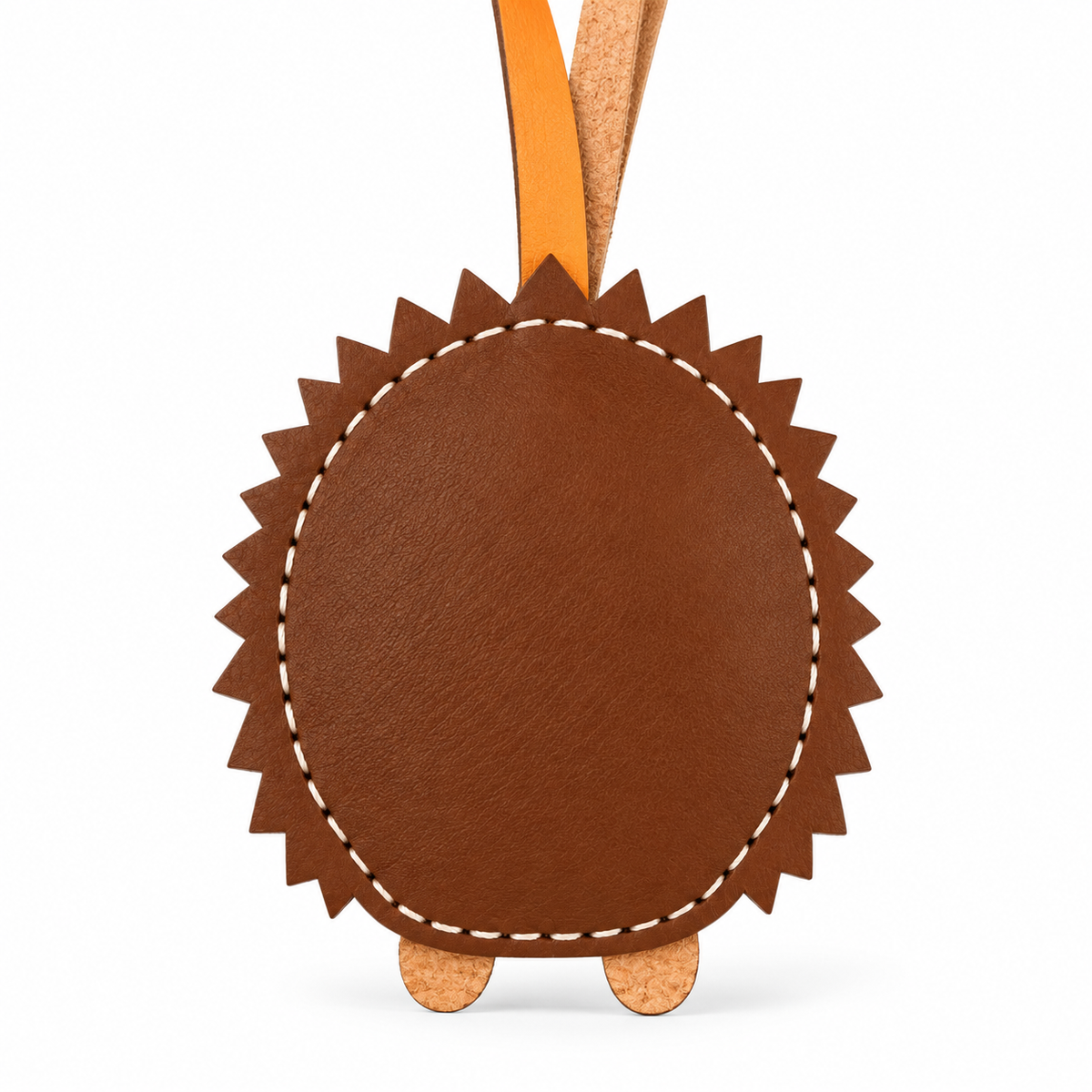 Hedgehog vegan leather bag charm, handmade by Craftelly