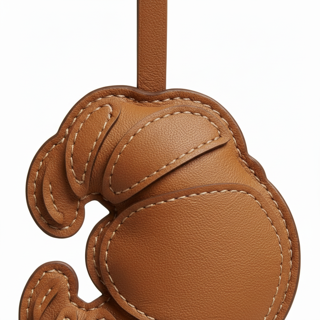 Croissant Leather Charm