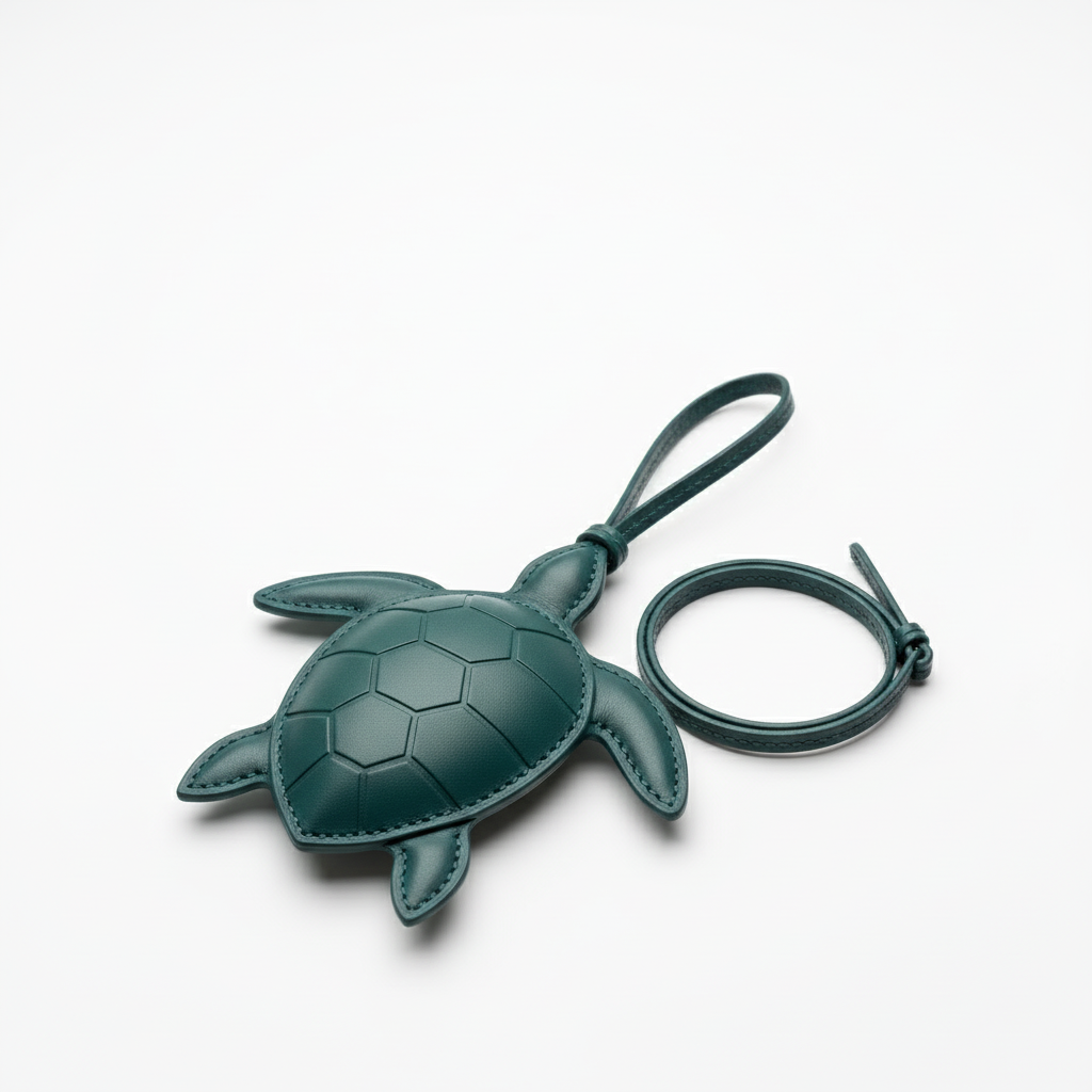 Sea Turtle Leather Charm