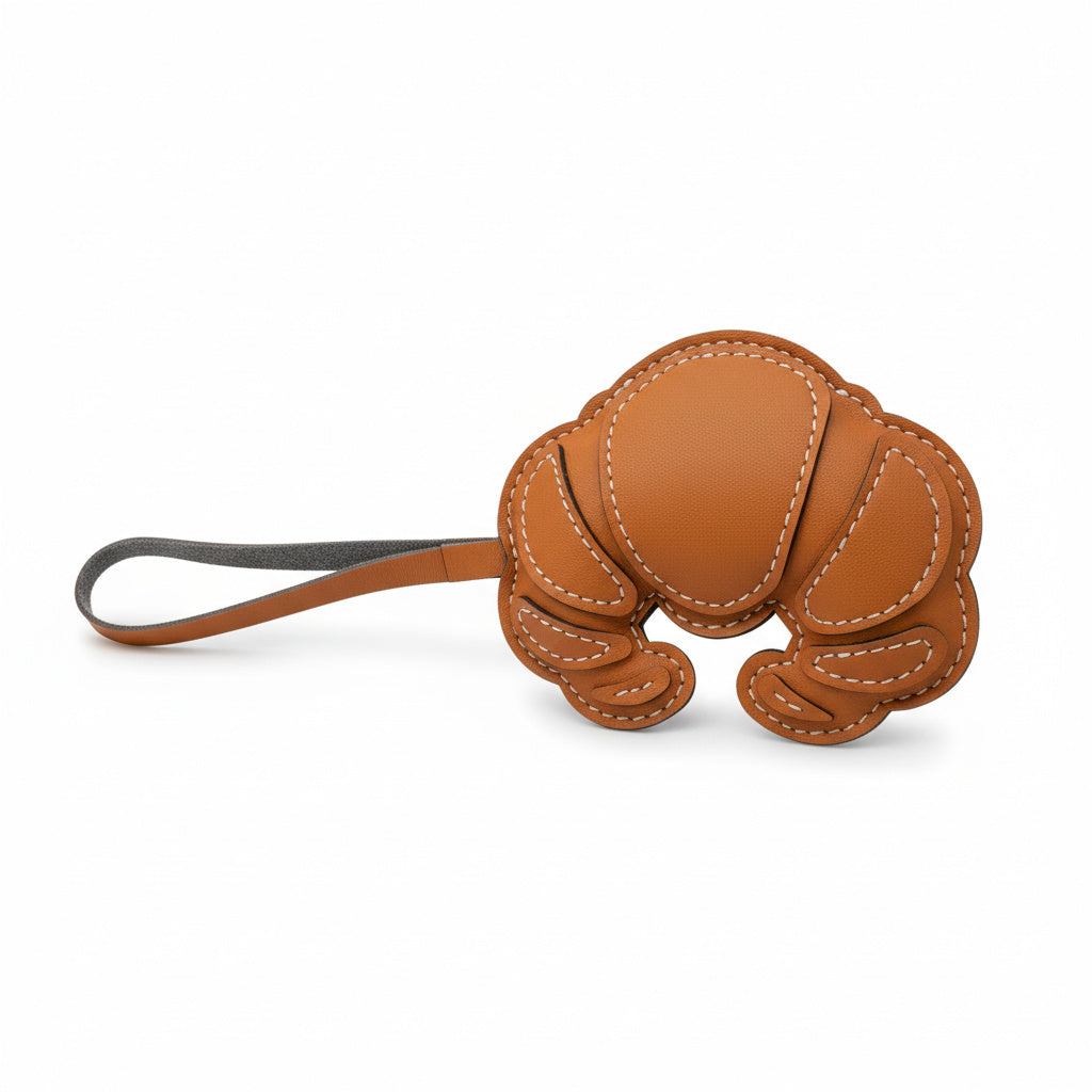 Croissant Leather Charm