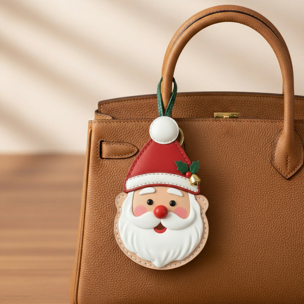Santa Claus Leather Charm