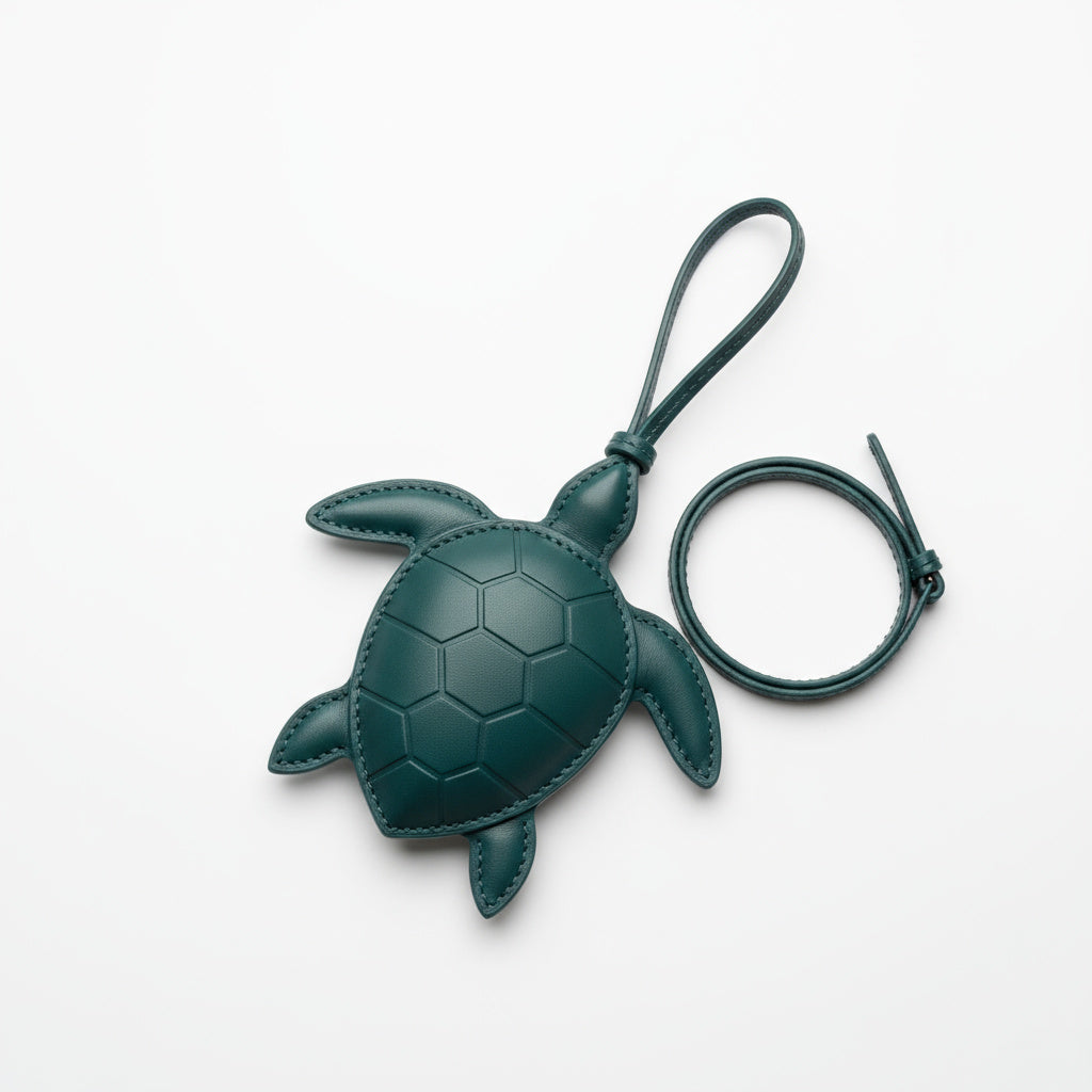 Sea Turtle Leather Charm