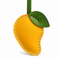 Mango vegan leather bag charm, handmade by Craftelly